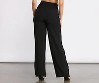 High Waist Tie Linen Pants
