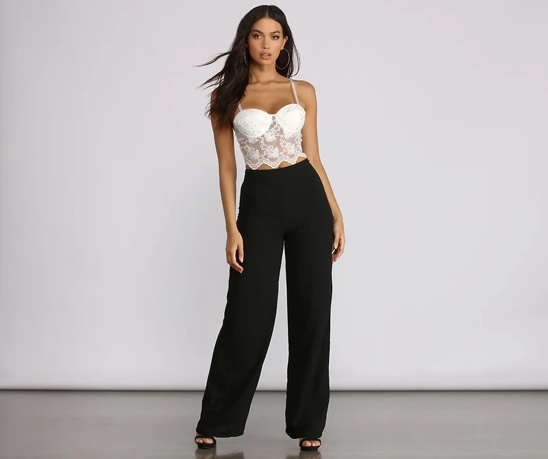 High Waist Tie Linen Pants