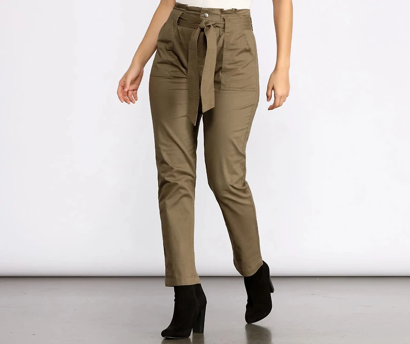 Belted and Chic Paperbag Pants
