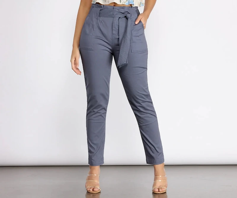 Belted and Chic Paperbag Pants