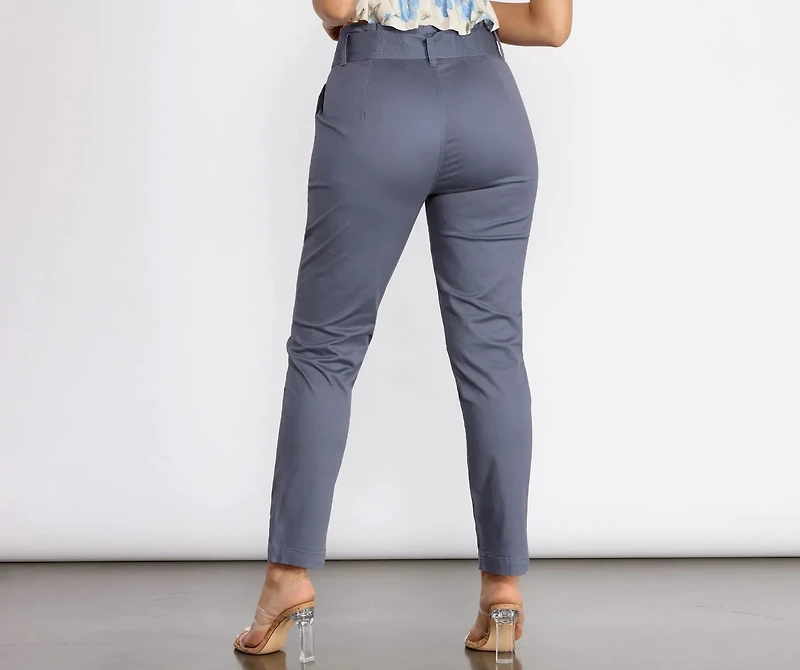 Belted and Chic Paperbag Pants