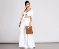 Time Off Linen High Waist Wide Leg Pants