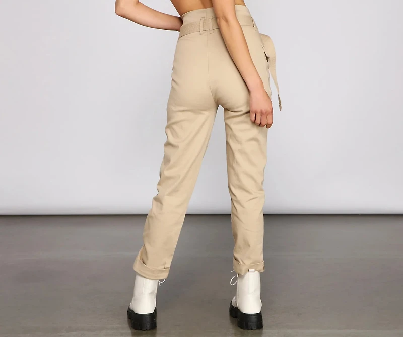 So Chic Paperbag Cargo Pants