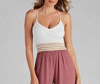 Timeless Beauty Crochet And Gauze Jumpsuit