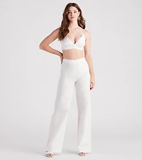Meet The Hamptons Linen Wide Leg Pants