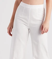 Meet The Hamptons Linen Wide Leg Pants