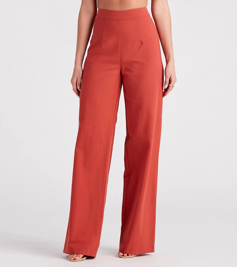 Meet The Hamptons Linen Wide Leg Pants
