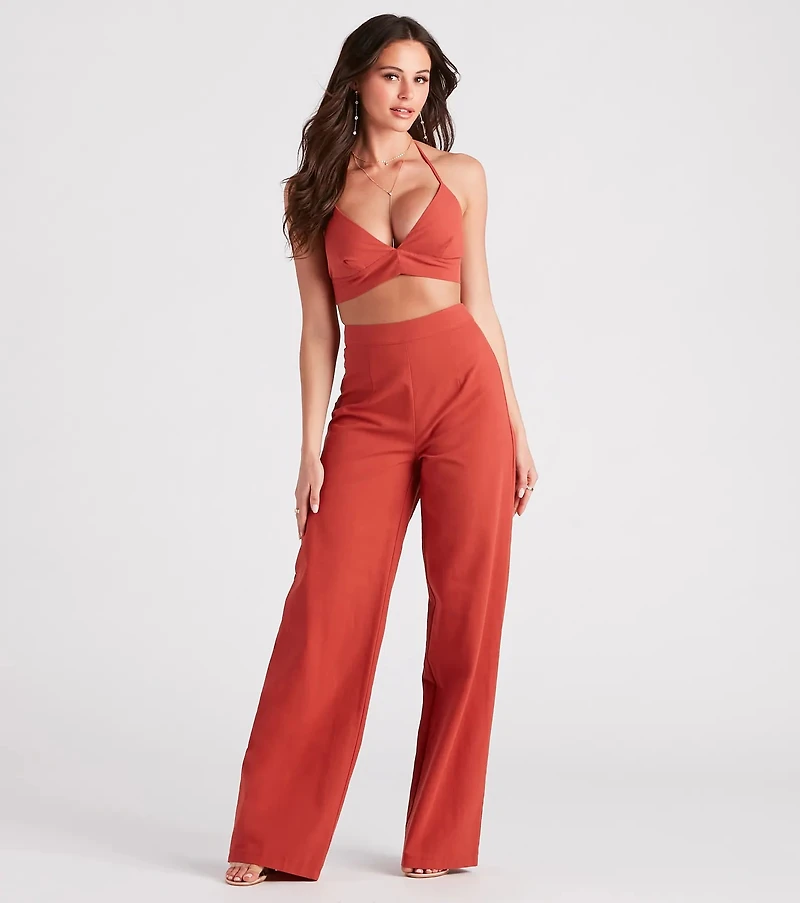 Meet The Hamptons Linen Wide Leg Pants