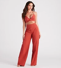 Meet The Hamptons Linen Wide Leg Pants