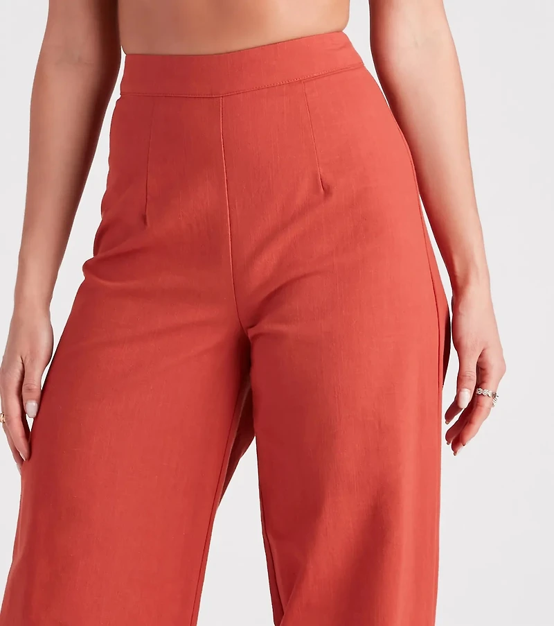 Meet The Hamptons Linen Wide Leg Pants
