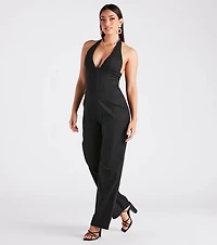 Ready One Halter Corset Wide-Leg Jumpsuit