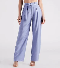 Show Up Style Linen Wide Leg Trouser Pants