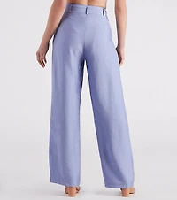 Show Up Style Linen Wide Leg Trouser Pants