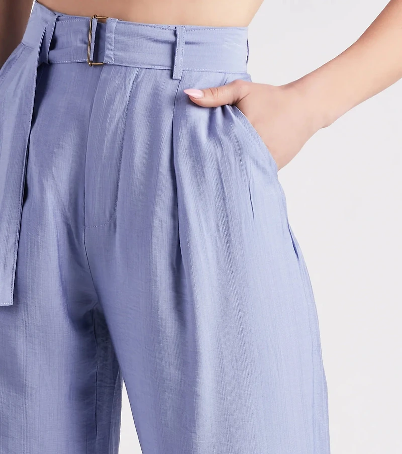 Show Up Style Linen Wide Leg Trouser Pants