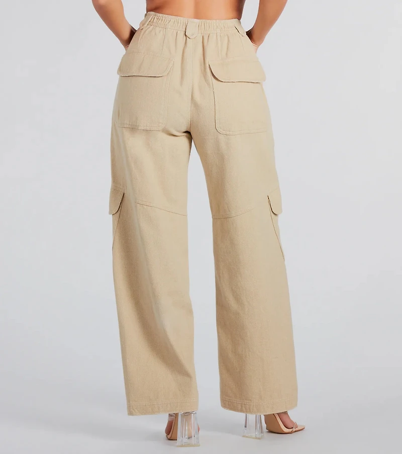Casual Mood Wide-Leg Cargo Pants