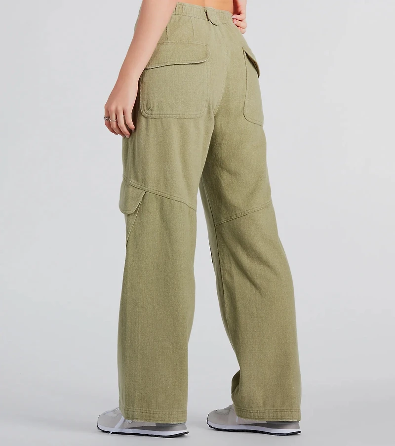 Casual Mood Wide-Leg Cargo Pants