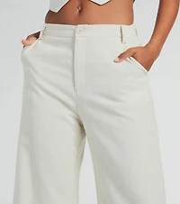 Cutest Babe Wide Leg Linen Trouser Pants