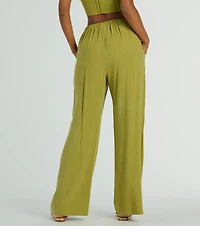 Keep It Light High Rise Linen Palazzo Pants