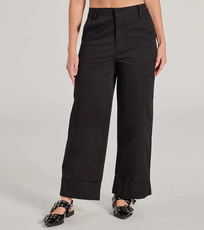 Weekend Trip High-Rise Cuffed Cargo Pants