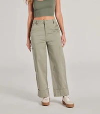 Weekend Trip High-Rise Cuffed Cargo Pants