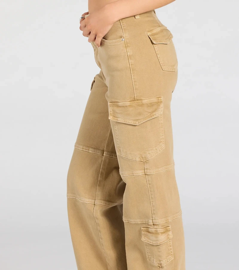 Coolest Babe High-Rise Cargo Straight-Leg Pants