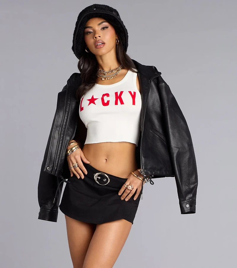 Chic Edge Belted Mini Skort