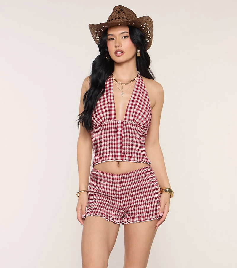 City Stroll Gingham Shorts