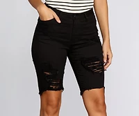 Distressed Diva Bermuda Shorts