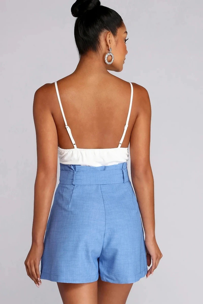 Spring Step Bow Tie Romper