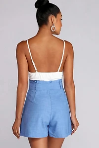 Spring Step Bow Tie Romper