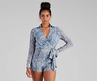 Spring Solstice Chiffon Tie Romper