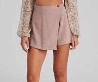 Social Lite Linen Envelope Skort