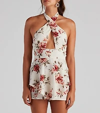 Love Me Floral Crepe Skort Romper