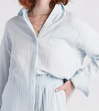 Coastal Cute Linen Top And Shorts Set