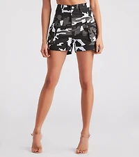 High Rank Camouflage Cargo Shorts