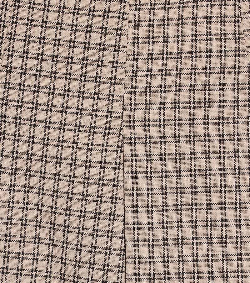 Keep On Charming High-Rise Plaid Linen Skort
