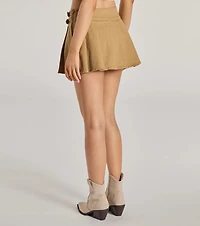City Sensation High-Rise Buckle Pleated Skort