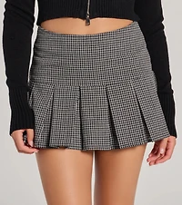 Trend Factor Plaid Drop Waist Skater Skort