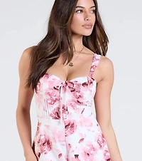 Stay Sweet Sleeveless Floral Print Romper