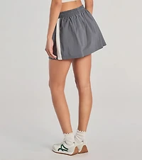 Classically Sporty High-Rise Striped Skort