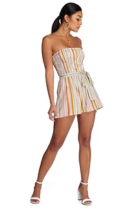 Striped With Style Romper