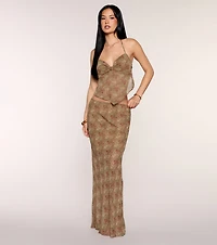 Paisley Mood Chiffon Maxi Skirt