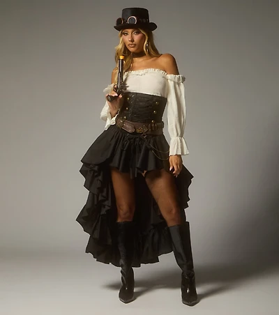 Steampunk Western Outlaw Six-Piece Costume Set