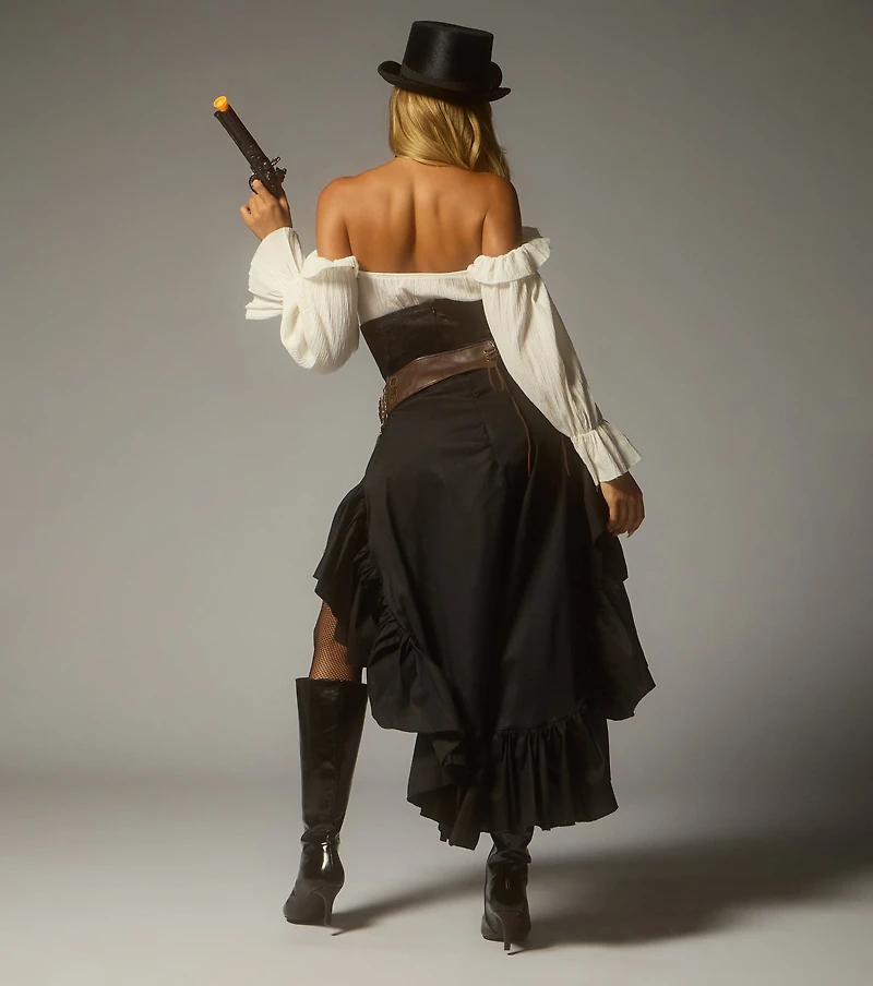 Steampunk Western Outlaw Six-Piece Costume Set