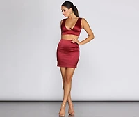 Sweet Satin Mini Skirt