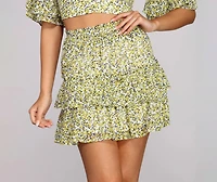 Flower Power Mini Skirt