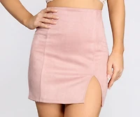 Fashionista High Waist Faux Suede Mini Skirt