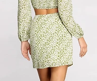 Flower Thru It Mini Skirt