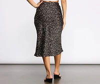 Dotted Darling Satin Flare Skirt