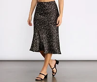 Dotted Darling Satin Flare Skirt